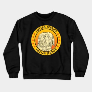 Tibetan Terrier Dog Portrait Crewneck Sweatshirt